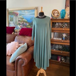 - Sea Glass Green Jersey Dress